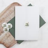 "Green Hot Cocoa Wax Seals for Holiday Cards and Events | Set of 25" - Wax Seals in green by Clove and Cedar Design