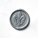 "Fleur de Lis in Silver Pack of 10" - Wax Seals in silver by Abby Choi