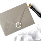 "Gold Foil in Vellum Pack of 10" - Wax Seals in clear by Abby Choi