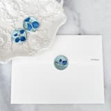 "Blue Hydrangea Wax Seal in Seafoam Sage Marble | Pack of 10" - Wax Seals in blue by Caitlin Home