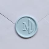 "Customizable Color "M" Monogrammed Self-adhesive Wax Seals, Set of 5" - Wax Seals in multicolorassorted-colors by MC silverlinings