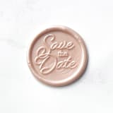 "Save the Date in Champagne Pack of 10" - Wax Seals in pink by Abby Choi