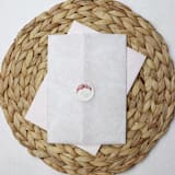 "Custom Pink Bougainvillea Script Monogram Wax Seals | Set of 25" - Wax Seals in multicolor by Clove and Cedar Design