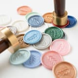 "Custom Botanical Wax Seals, Leaf Motif | Set of 10" - Wax Seals in multicolorassorted-colors by Self Stationery