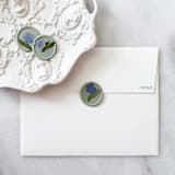 "Blue Forget Me Nots Wax Seal in Celadon | Pack of 10" - Wax Seals in green by Caitlin Home