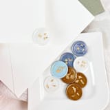 "Wax Seals with Gold Flakes | Handmade Adhesive Wax Stickers for Invitations" - Wax Seals in gold by Self Stationery