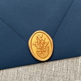 "Lily of the valley oval wax seal stickers in yellow gold | Set of 10" - Wax Seals in gold by Orchid Studio