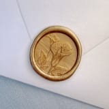 "Calla Lily Wax Seal (25 Pack)" - Wax Seals in gold by Sterling Stripes