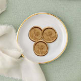 "Calla Lily Wax Seal (25 Pack)" - Wax Seals in gold by Sterling Stripes