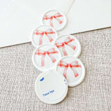 "Red Watercolor Bow wax seal sticker | Set of 10" - Wax Seals in red by Maria Ferrer G.