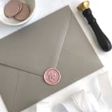 "Vintage Rose in Blush Pack of 10" - Wax Seals in pink by Abby Choi