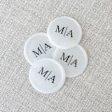 "Custom initials wax seals (translucent vellum  base) | Set of 10" - Wax Seals in clear by Maria Ferrer G.