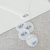 "Custom initials wax seals (translucent vellum  base) | Set of 10" - Wax Seals in clear by Maria Ferrer G.