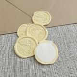 "Buttercream roses wax seal stickers | Set of 10" - Wax Seals in yellow by Maria Ferrer G.