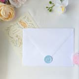 "Baby Feet - Pearl Blue- Set of 25Hand-crafted Wax Seals" - Wax Seals in blue by Inkspiringletters