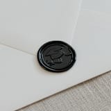 "Black graduation wax seals | Set of 10" - Wax Seals in black by Maria Ferrer G.