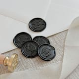 "Black graduation wax seals | Set of 10" - Wax Seals in black by Maria Ferrer G.