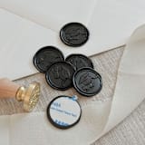 "Black graduation wax seals | Set of 10" - Wax Seals in black by Maria Ferrer G.