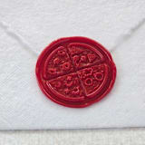 "Pizza- Customizable Color- Set of 25 Hand-crafted Wax Seals" - Wax Seals in multicolor by Inkspiringletters