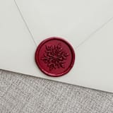 "Metallic Red Christmas Snowflake wax seal sticker | Set of 10" - Wax Seals in red by Maria Ferrer G.