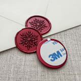 "Metallic Red Christmas Snowflake wax seal sticker | Set of 10" - Wax Seals in red by Maria Ferrer G.