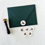 "Self-adhesive wax seal | Vintage Christmas Holiday design - Set of 6" - Wax Seals in multicolorassorted-colors by Eva Friesen