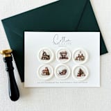 "Self-adhesive wax seal | Vintage Christmas Holiday design - Set of 6" - Wax Seals in multicolorassorted-colors by Eva Friesen