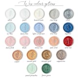 "Custom Wax Seal Stickers with Intertwined Monogram for Envelopes & Vellum Jackets, Handmade | Set of 10" - Wax Seals in green by Self Stationery