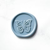 "Butterfly in Dusty Blue Pack of 10" - Wax Seals in blue by Abby Choi