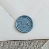 "Dusty blue graduation wax seal stickers | Set of 10" - Wax Seals in blue by Maria Ferrer G.