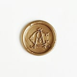 "Personalized Monogram Wax Seal Sticker, Custom Color & Initials, Self-Adhesive, Set of 10" - Wax Seals in gold by Self Stationery
