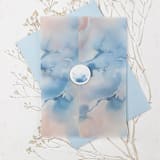 "Blue Ocean Wave Vellum Wax Seals | Set of 25" - Wax Seals in blue by Clove and Cedar Design