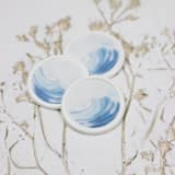 "Blue Ocean Wave Vellum Wax Seals | Set of 25" - Wax Seals in blue by Clove and Cedar Design