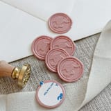 "Dusty rose graduation wax seal stickers | Set of 10" - Wax Seals in pink by Maria Ferrer G.