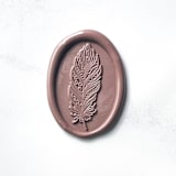 "Feather Wax Seal in Café Pack of 10" - Wax Seals in brown by Abby Choi