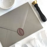 "Feather Wax Seal in Café Pack of 10" - Wax Seals in brown by Abby Choi