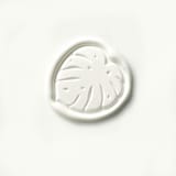 "Monstera Leaf in White Pack of 10" - Wax Seals in white by Abby Choi