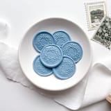 "Self Adhesive Floral Wreath Wax Seals (Set of 25)" - Wax Seals in multicolorassorted-colors by Kendall Ellison