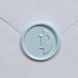 "Customizable Color "P" Monogrammed Self-adhesive Wax Seals, Set of 5" - Wax Seals in multicolorassorted-colors by MC silverlinings