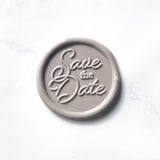 "Save the Date in Clay Pack of 10" - Wax Seals in gray by Abby Choi