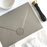 "Save the Date in Clay Pack of 10" - Wax Seals in gray by Abby Choi