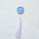 "Modern Seashell Wax Seal with White Tassel- Customizable Colors- Set of 25 Hand-crafted Wax Seals" - Wax Seals in multicolor by Inkspiringletters