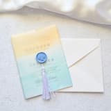 "Modern Seashell Wax Seal with White Tassel- Customizable Colors- Set of 25 Hand-crafted Wax Seals" - Wax Seals in multicolor by Inkspiringletters