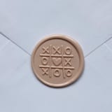 "Customizable Color XO Tic-Tac-Toe Self-adhesive Wax Seals, Set of 5" - Wax Seals in multicolorassorted-colors by MC silverlinings