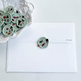 "Rose Confetti Wax Seal in Celadon | Pack of 10" - Wax Seals in green by Caitlin Home