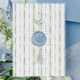 "Lily Wax Seal (50 Pack) Personalized" - Wax Seals in blue by Sterling Stripes