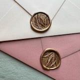 "Shady Palm Leaves in Antique Gold Pack of 10" - Wax Seals in gold by Eva Tadros