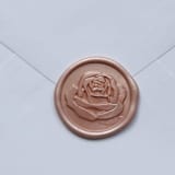 "Customizable Color Full Rose Self-adhesive Wax Seals, Set of 5" - Wax Seals in gold by MC silverlinings