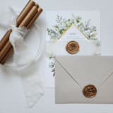 "Customizable Color Full Rose Self-adhesive Wax Seals, Set of 5" - Wax Seals in gold by MC silverlinings