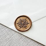 "Antique Gold Snowflake wax seal sticker | Set of 10" - Wax Seals in gold by Maria Ferrer G.